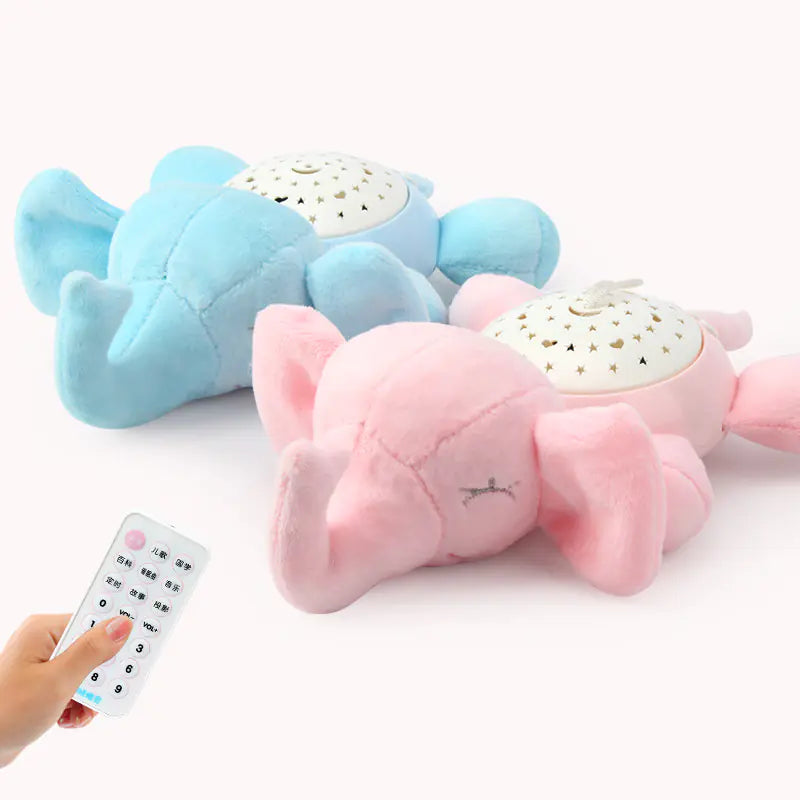 Plush Baby Soothing Toy with Music and Projection Light