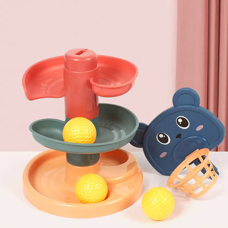 Montessori Rolling Ball Pile Tower Educational Toy for Kids