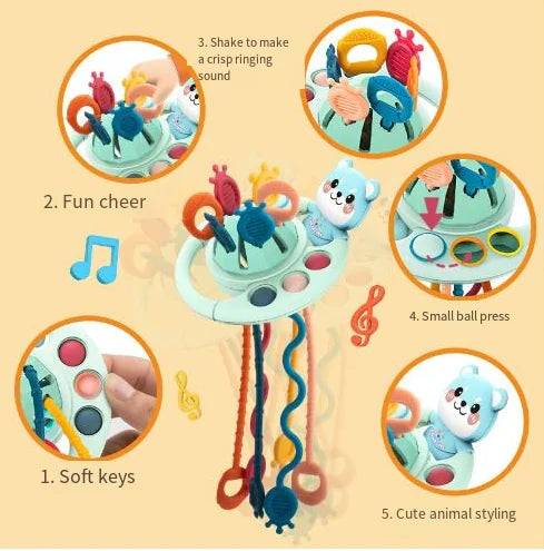 Cross-Border Baby Toy for Teething and Finger Exercise