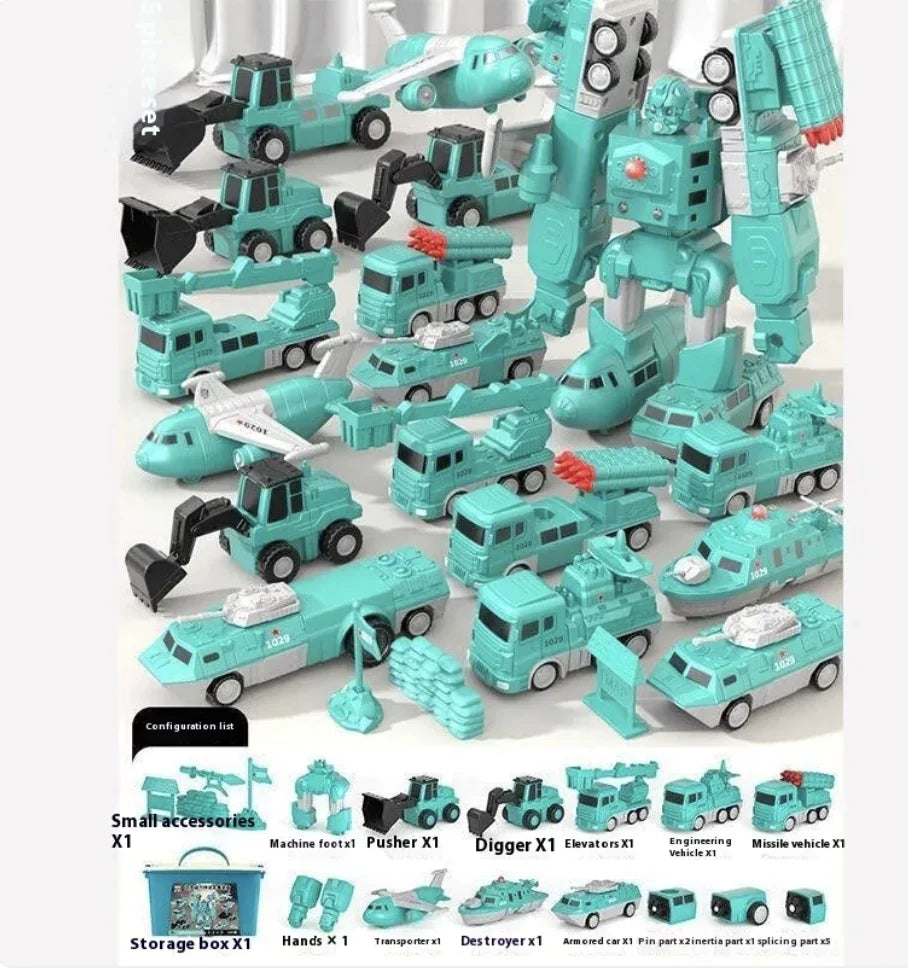 Magnetic Transforming Builder Car Toy