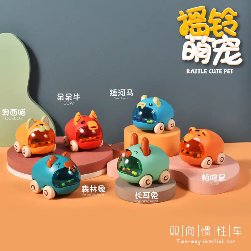 Soft Rubber Baby Grasp Ball Rattle - Sensory Toy