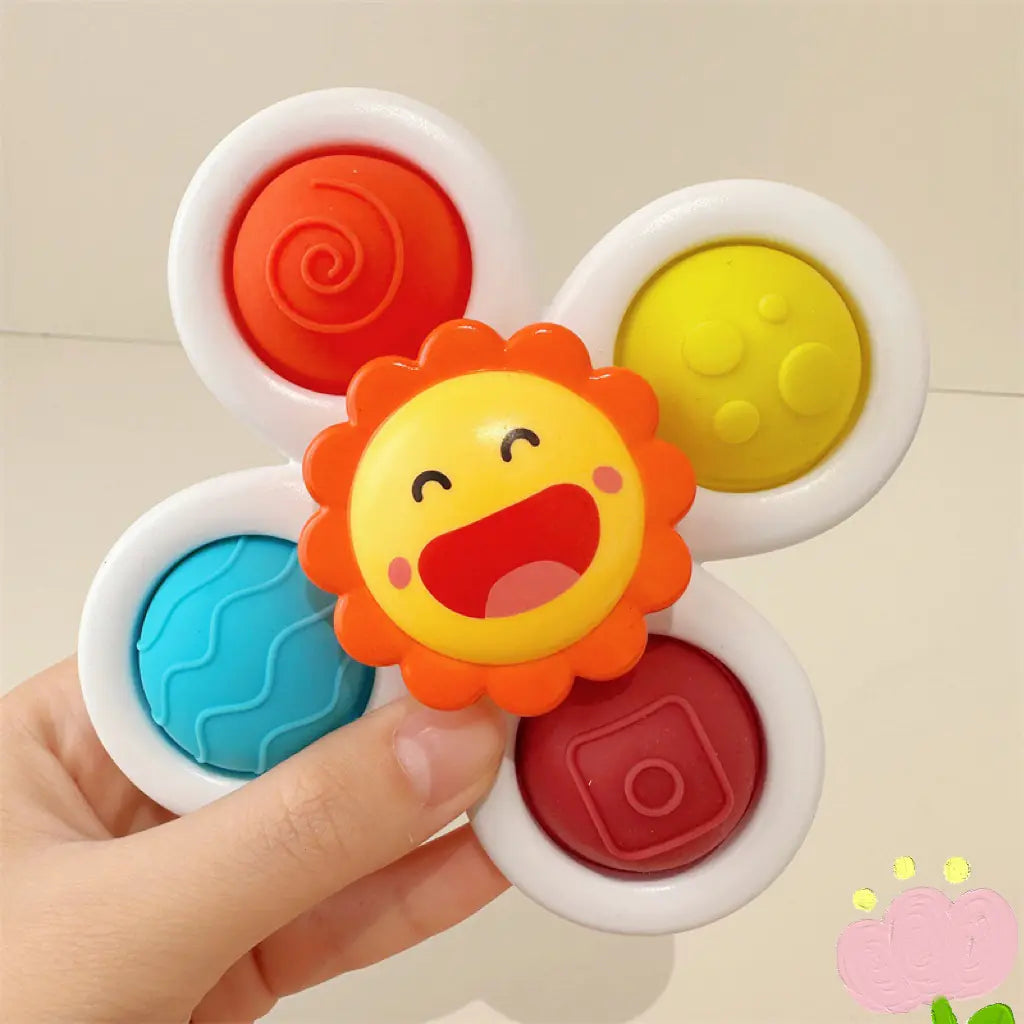 Suction Cup Spinning Flower Space Baby Toy for Kids