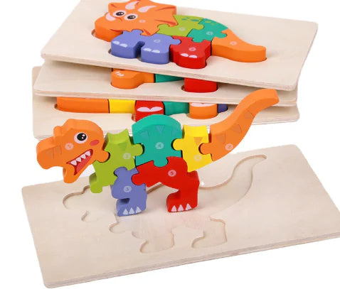 Wooden Montessori Educational Toys - 3D Puzzle Set