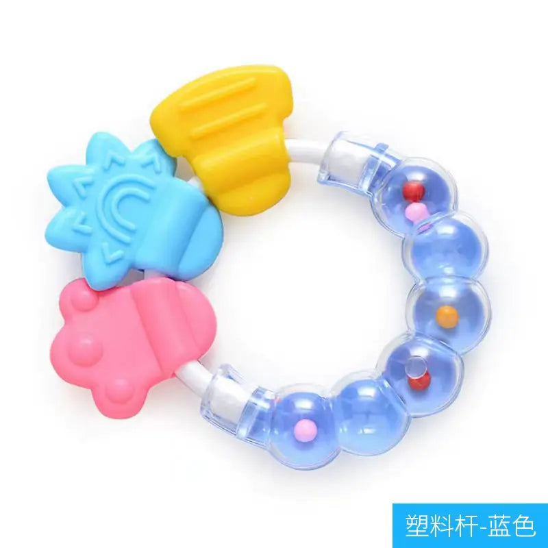 Soft Rubber Baby Grasp Ball Rattle - Sensory Toy