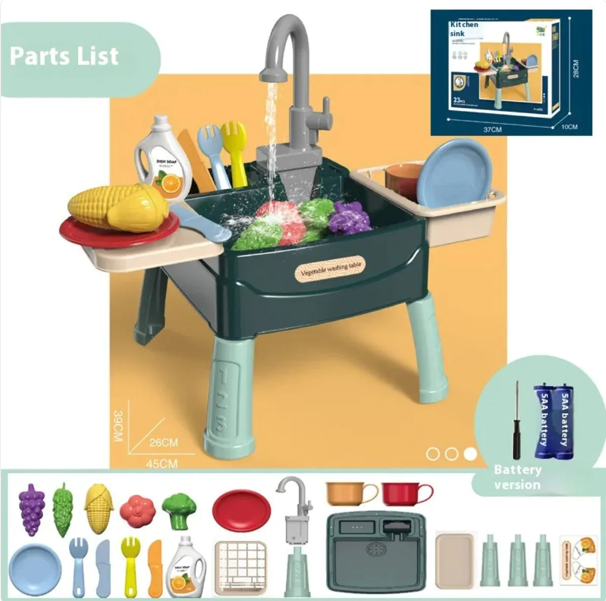 Kids’ Electric Dishwashing Toy Set