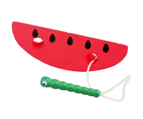 Montessori Watermelon-Cheese Threading Game