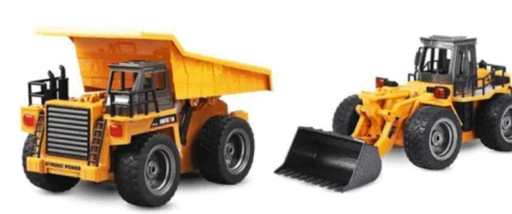 Bulldozer, Loader, Excavator Toy Set