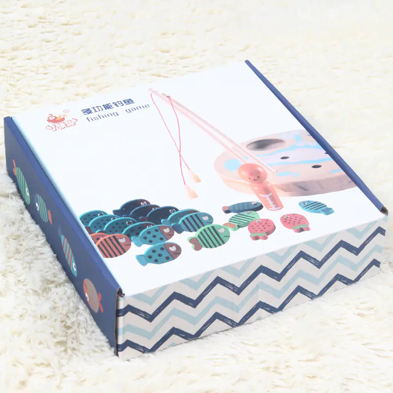 Montessori Wooden Fishing Game for Early Education