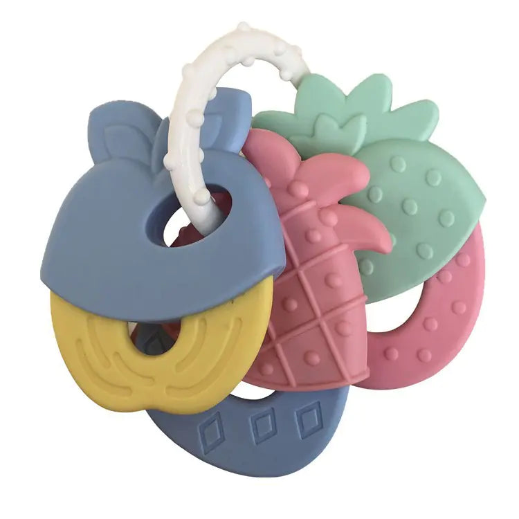 Soft Rubber Baby Grasp Ball Rattle - Sensory Toy