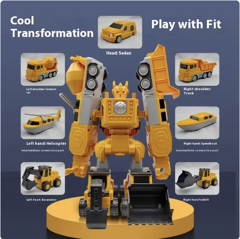 Magnetic Transforming Builder Car Toy