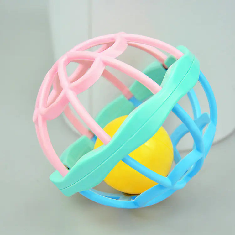 Soft Rubber Baby Grasp Ball Rattle - Sensory Toy