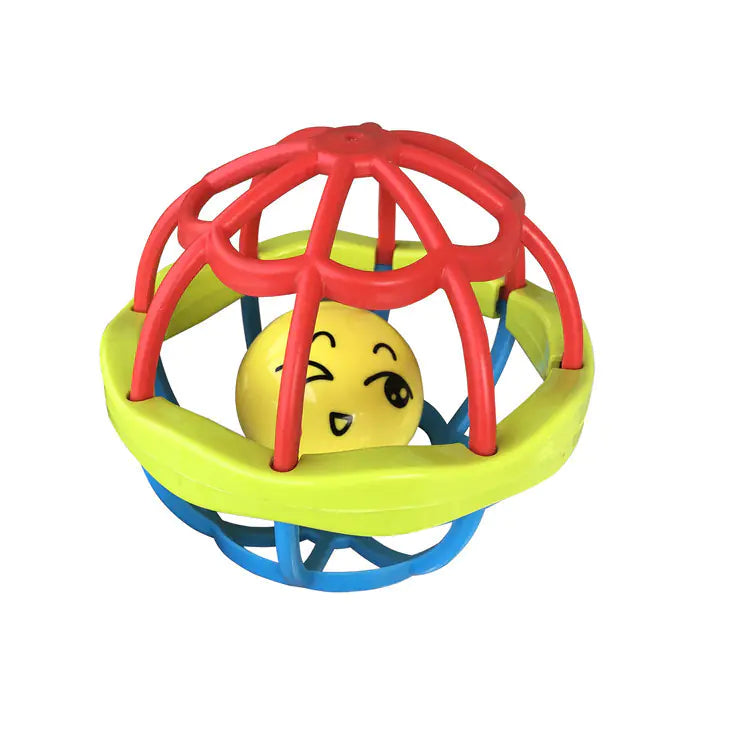 Soft Rubber Baby Grasp Ball Rattle - Sensory Toy