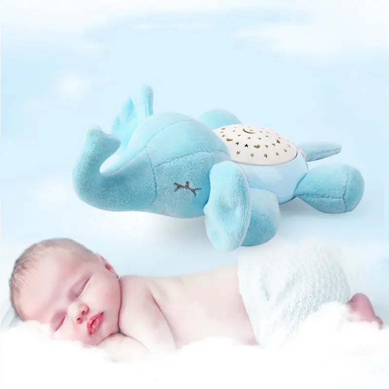 Plush Baby Soothing Toy with Music and Projection Light