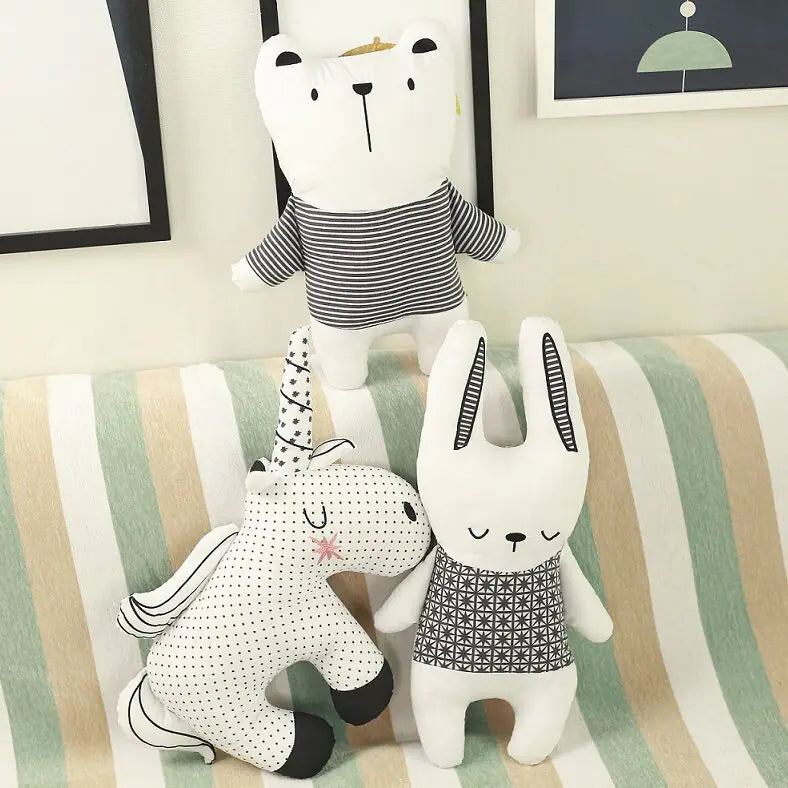Cute Rabbit Unicorn Bear Plush Baby Comfort Toy