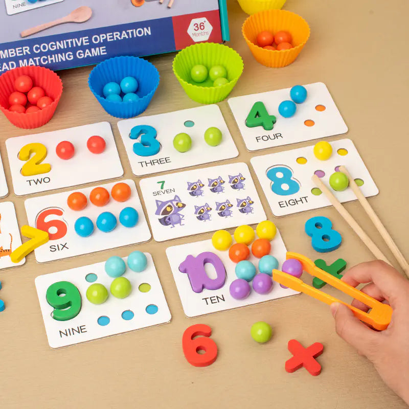 Montessori Math Clip Beads Educational Puzzle Toys