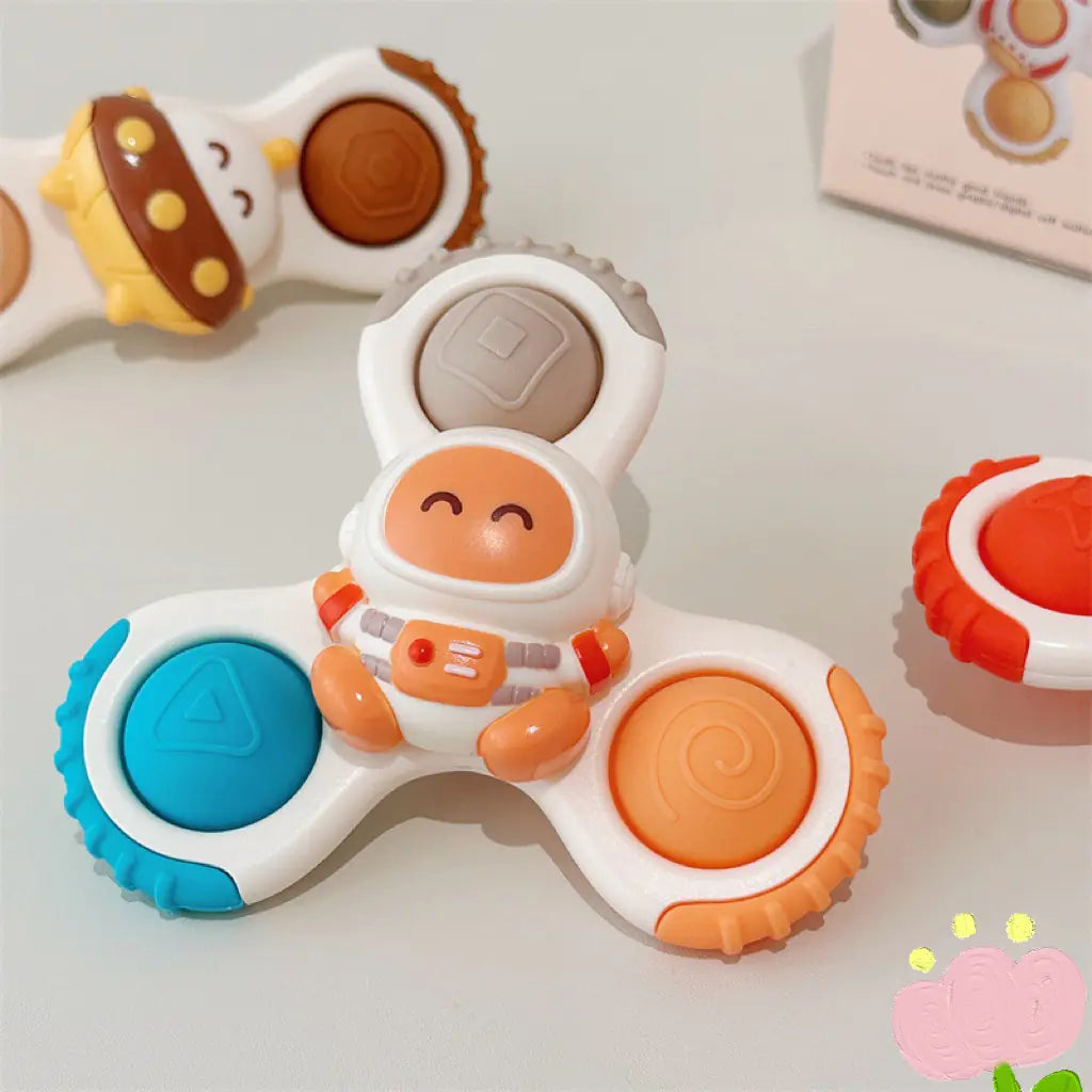 Suction Cup Spinning Flower Space Baby Toy for Kids