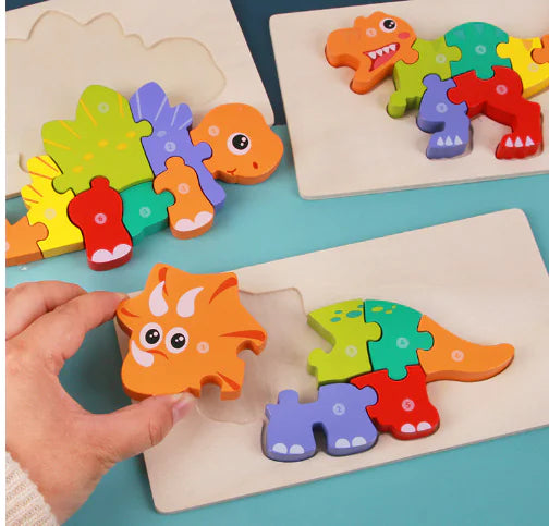 Wooden Montessori Educational Toys - 3D Puzzle Set