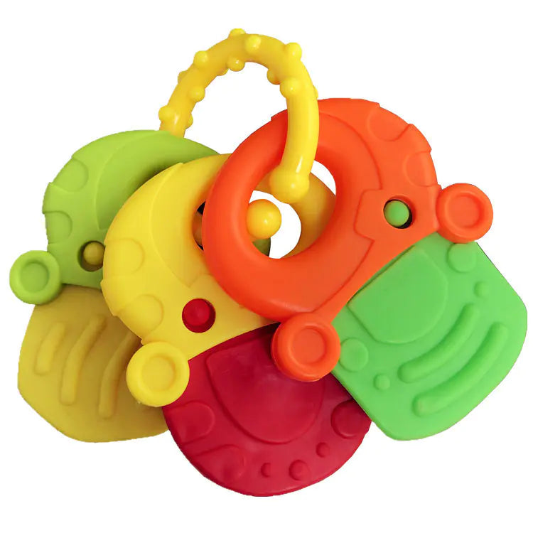 Soft Rubber Baby Grasp Ball Rattle - Sensory Toy