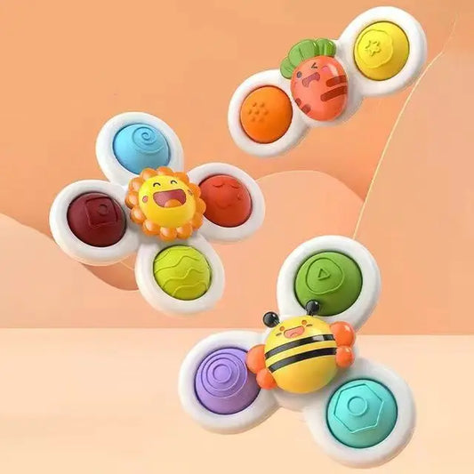 Suction Cup Spinning Flower Space Baby Toy for Kids