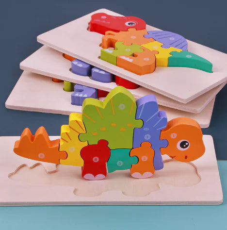 Wooden Montessori Educational Toys - 3D Puzzle Set