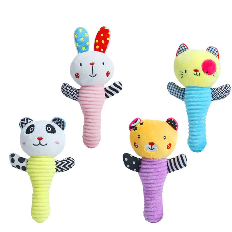 Baby Hand Grasp Rattle Plush Toy for Soothing