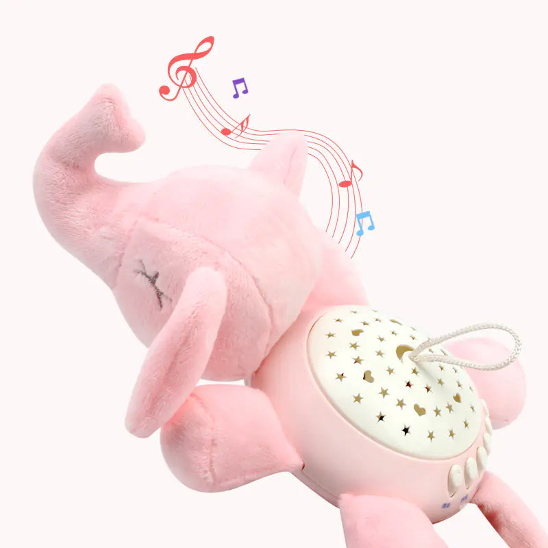 Plush Baby Soothing Toy with Music and Projection Light