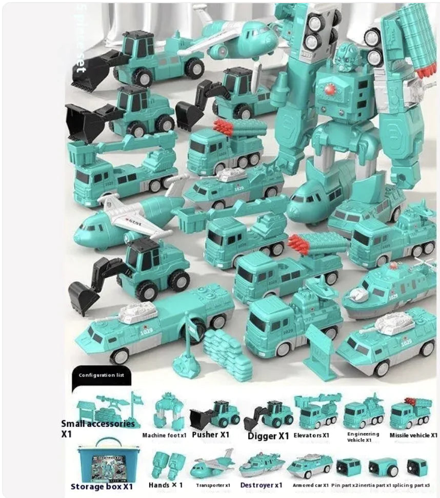 Magnetic Transforming Builder Car Toy