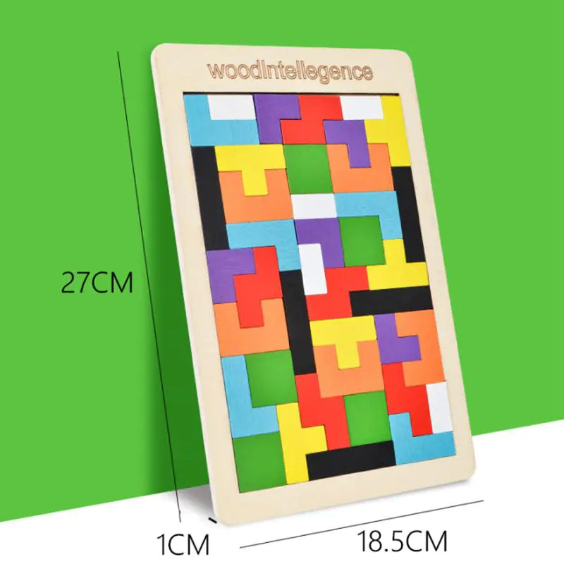 Children's Tetris Wooden Puzzle for Early Education