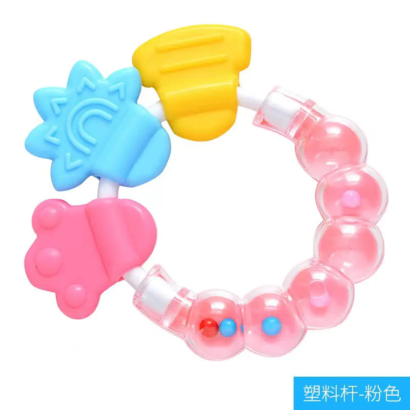 Soft Rubber Baby Grasp Ball Rattle - Sensory Toy