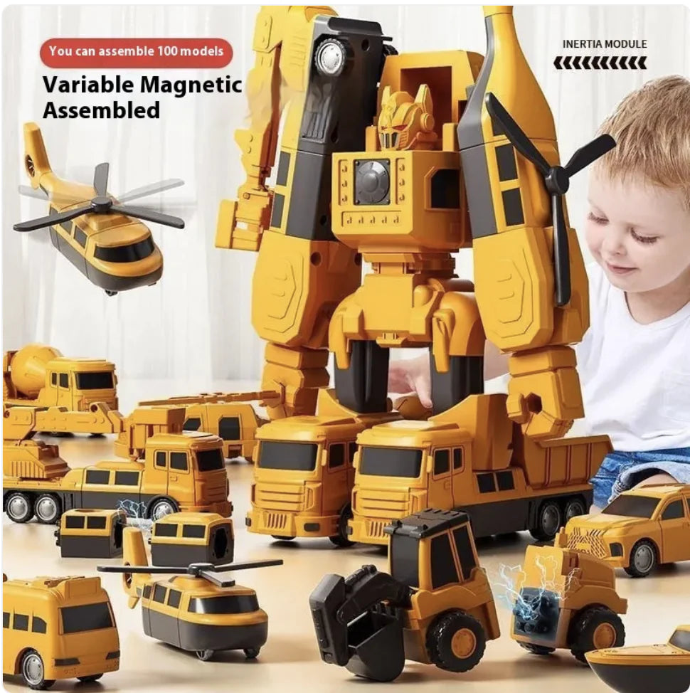 Magnetic Transforming Builder Car Toy